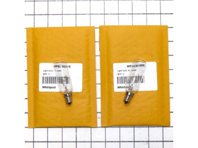 WP8190806 Range Vent Hood Light Bulb (2 Pack)