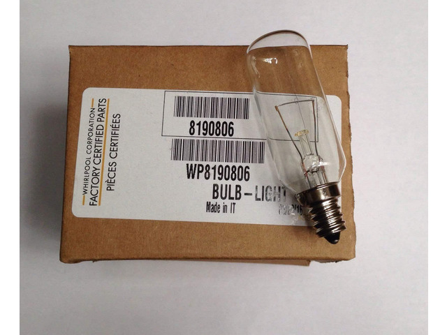 (Ship from USA) Whirpool 8190806 Genuine OEM Range Vent Hood Light Bulb 40 W /ITEM NO#8Y-IFW81854282482
