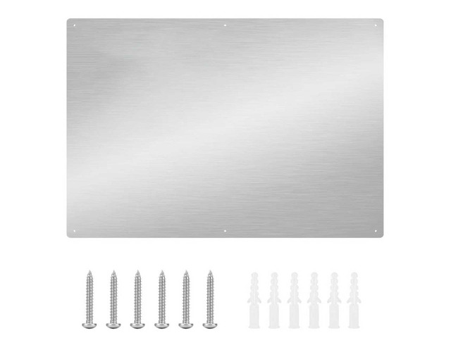 30' x 16' Thicken Heavy Range Hoods Stainless Steel Backsplash,Panel Splatter Guard for Stovetop,6 Pre Drilled Holes for Easy Installation,Keep the...