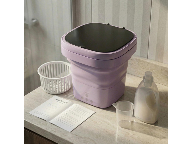 Portable Washing Machine, Mini Washer and Spin-Dryer With Folding Hanger, Compact Laundry Machine of Underwear, Baby Clothes, for Apartments,...