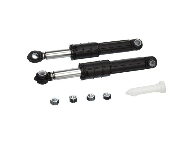 2PCS Black Washer Shock Absorber Rods with M10 Nuts & Mounting Pin 5304485917 Suitable for Electrolux WH17X10001