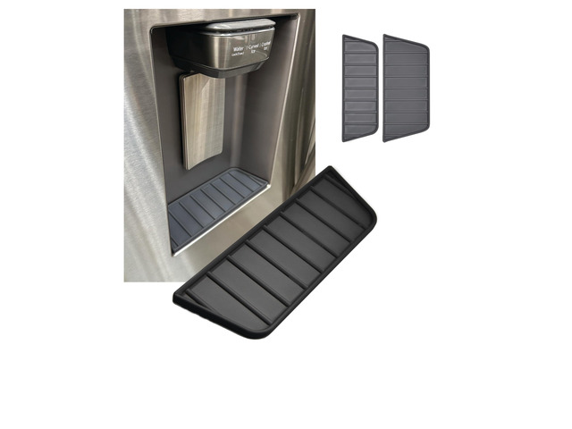 Refrigerator Drip Catcher Trays for Samsung Refrigerators, Exact Fit, Select Models (Slate Grey, 3')