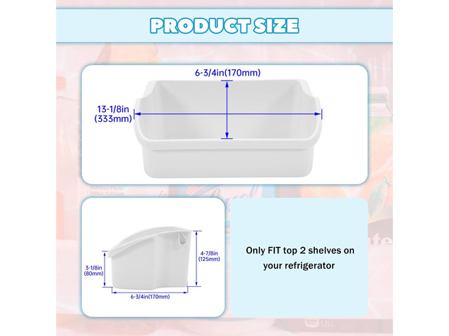 240324501 AP2115782 Replacement Refrigerator Door Bin Shelf Compatible with Frigidaire Kenmore Electrolux Refrigerator Replace for PS429766...