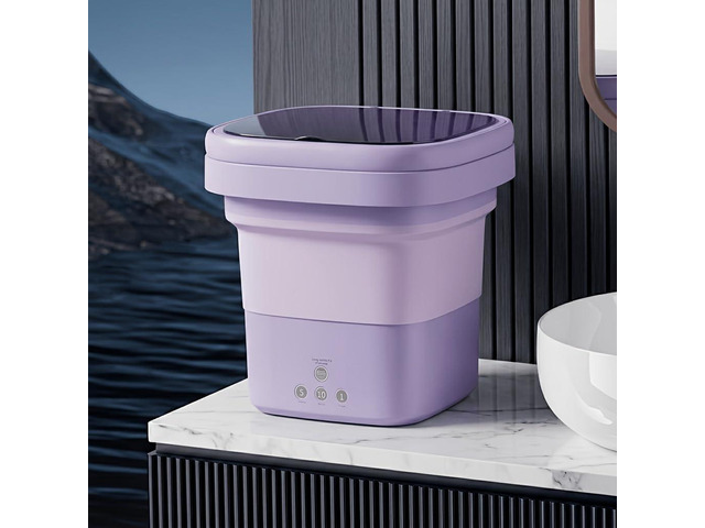 Portable Foldable Washer,Mini Washing Machine with Deep Cleaning Power-Ultra-Compact & Lightweight,Folds Flat for Easy Storage (Great for...
