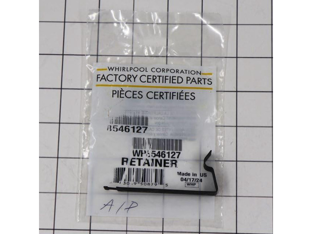 WP8546127 Black Stainless Steel Washing Machine Drain Pump Retainer Clip