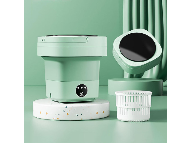 6.5L Portable Washing Machine Foldable Mini Small Portable Washer Washing Machine With Drain Basket for Underwear, Baby Clothes, Small Items,...