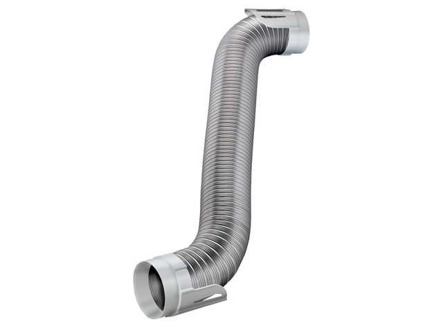 Dryer to Vent Hookup Kit, Semi-Rigid Flexible Aluminum Duct 4 inch diameter x 8 foot length - Tool-Free Installation, No Clamps or Tape Needed