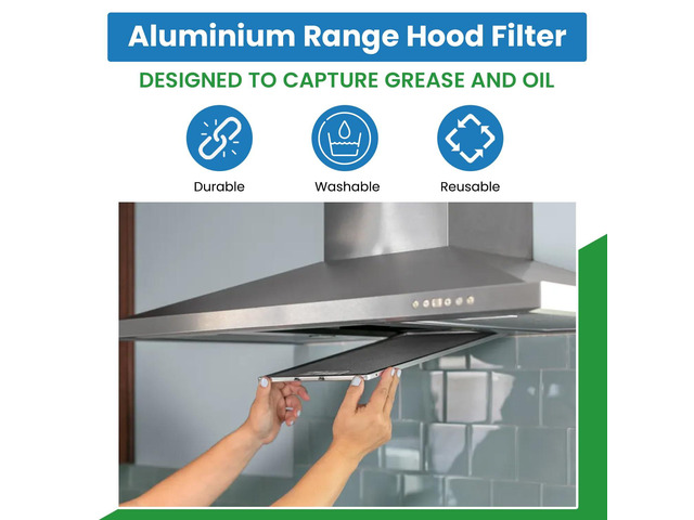Duraflow Industries Range Hood Filter Compatible with GE WB2X8391-9 x 10.5 x 1/8