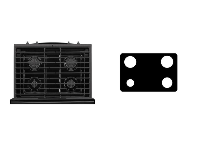 Custom Fit Premium Reusable Burner Liner for Whirlpool Gas Range Stove Protect Your Stovetop with this Splatter Guard Cover - Fits WFG515S0MB...