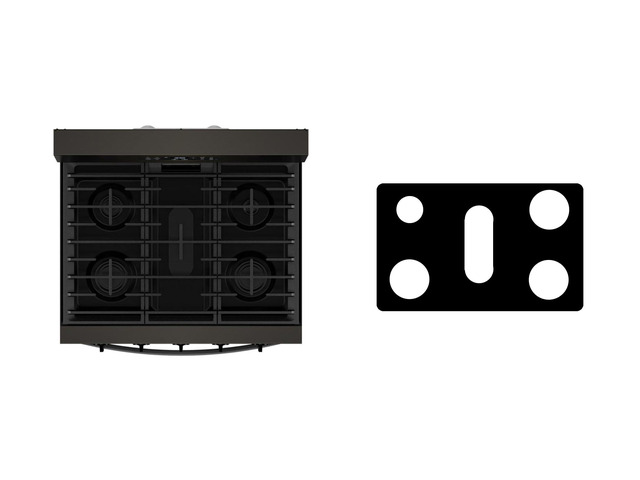 Custom Fit Premium Reusable Burner Liner for Whirlpool Gas Range Stove Protect Your Stovetop with this Splatter Guard Cover (WFGS5030RB)