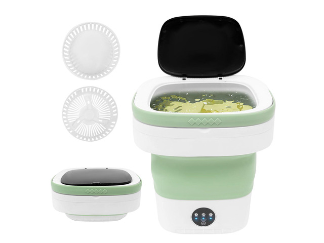 Portable Washing Machine,12L Upgraded With Spin Basket,Foldable Mini Washing Machine with 3 Modes Cleaning Small Washer for Baby Clothes, Underwear...