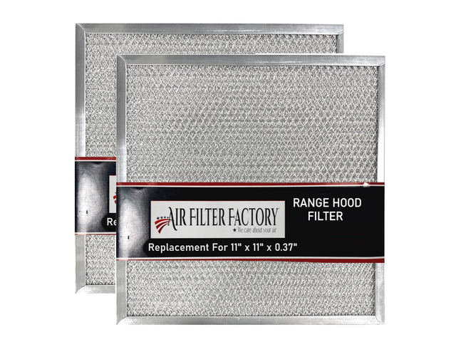 11 x 11 x 0.37 Inches Range Hood Aluminum Mesh Grease Vent Stove Filter 2-Pack