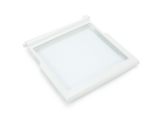 W10276341 Refrigerator Glass Shelf Compatible with Whirlpool Kenmore Sears Refrigerator Clear White Plastic Glass WPW10276341 1566982 2309523...