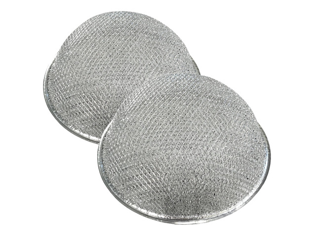 10.5 Inches Round X 2.25 Inches Rise Dome Range Hood Aluminum Mesh Grease 12-Layer Vent Filter 2-Pack