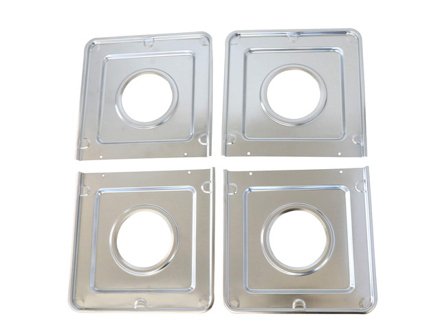 Made in the USA Style J WB32X90 Heavy Duty Replacement Square Chrome Gas Drip Pans for GE Stoves AP2028207, PS244863, 258331, AH244863, EA244863,...