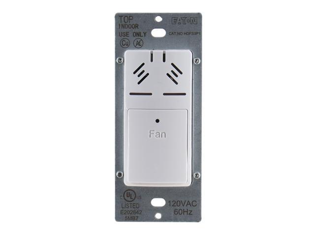 HDFS3P1-W-L Humidity Sensor and Bath Fan Control Single Pole, White