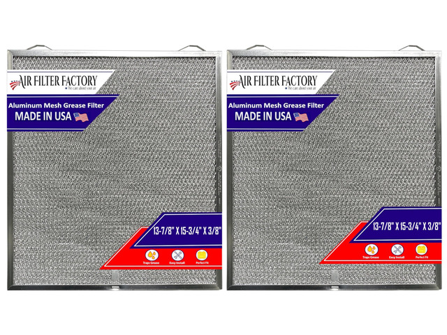 Aluminum Grease Filter HPFA3B30 Replacement For Broan Nutone Range Hood 13-7/8' X 15-3/4' X 3/8' 2-Pack