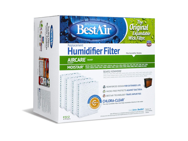 ES12-2 Extended Life Humidifier Replacement Paper Wick Humidifier Filter, For Emerson, Quiet Comfort & Kenmore Models, 10' x 9.4' x 6.5', Single...