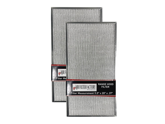11-1/2 X 20 X 3/8 Range Hood Aluminum Grease Filters 2-Pack