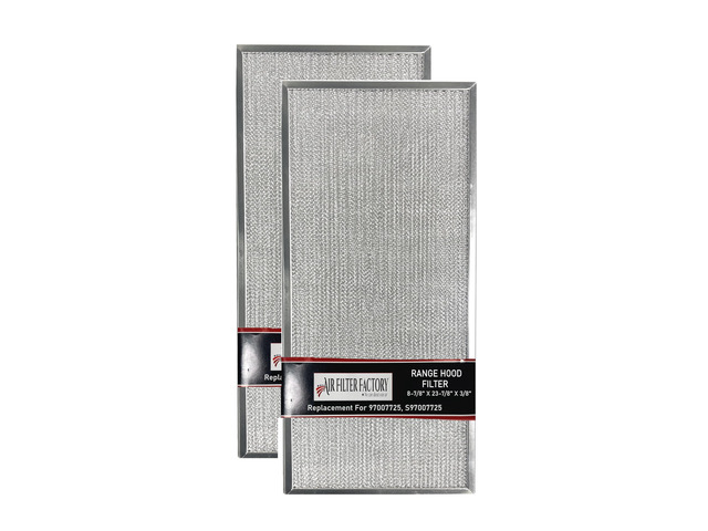 97007725, S97007725 Range Hood Filter Replacement For Broan Nutone Sears Kenmore Aluminum Grease Mesh Vent Filter 8-7/8' X 23-7/8' X 3/8' 2-Pack