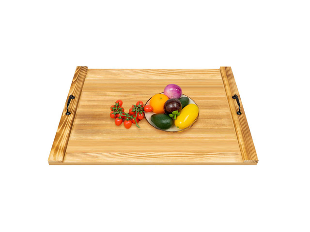 Stove Top Covers for Electric Stove, Pine Wood Stove Cover Board 30''x22'' Noodle Board with Practical Handles Charcuterie Tray Serving Board Sink...