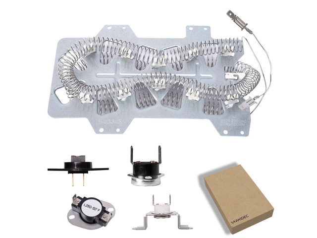 Dryer Heating Element Kit for Samsung DV45H7000EW DV45H7000EP DV231AEWXA Fits DVE45N5300F/A3, DVE45R6100C/A3-00, DVE45T3200W/A3-00,...