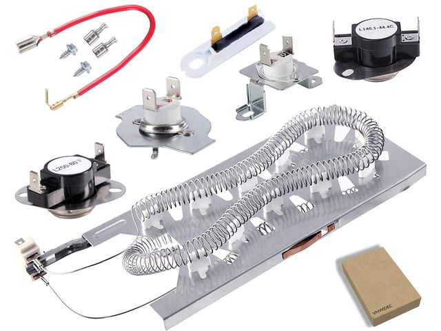 Dryer Heating Element Kit for Whirlpool YGEW9200LW0 YCEE2790KQ1 MEDC700VW0 Fits YGEW9200LW0, YGEW9200LW2, YCEE2760KQ0, YCEE2760KQ1, YCEE2760KQ2,...