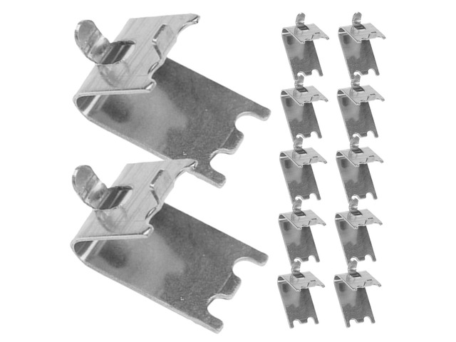 12pcs Freezer Shelf Clips Metal Shelf Clip for Refrigerator, Freezer Cooler Bracket Support for Square Slotted Pilaster Pegs for Shelves