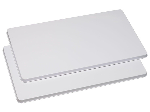Electric Burner Covers Set of 2 - Lightweight Rectangle White for Stovetop