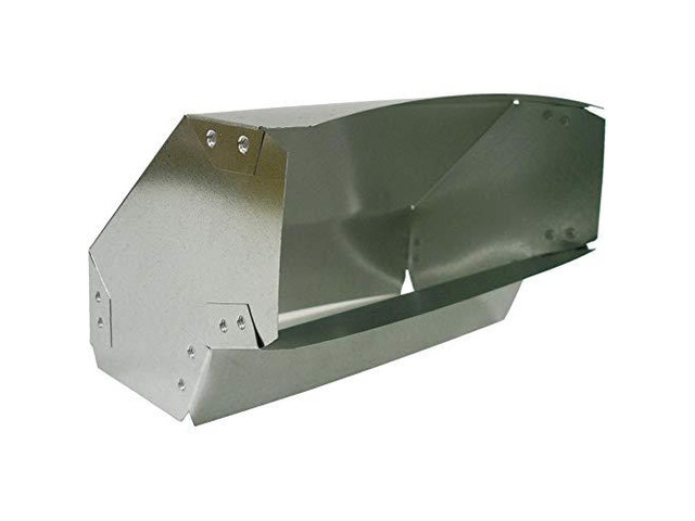 Wall Stick Elbow - 3.25 x 10 Wall Vent, Alloy Steel, Wall Mount, Galvanized Finish, 2 Pack
