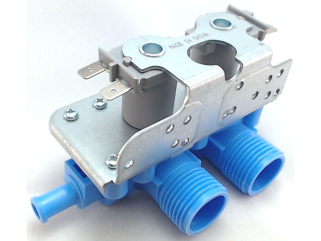Compatible Water Inlet Valve for Maytag A207, LA612, LA511 Washer - Stainless Steel, 3/4 in, 2 Ports, Solenoid Valve