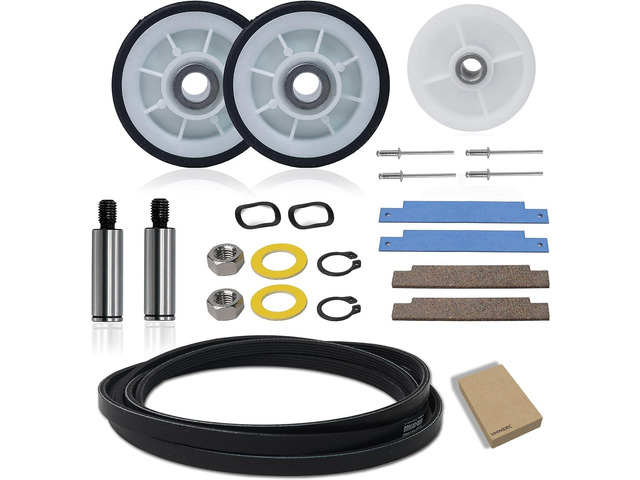 Dryer Drum Support Roller Kit for Crosley MDE2500AYW CDE4205AYJ CDE4205AYW Fits Crosley CDE4205AZJ, CDE4205AZW, CDG4205AWJ, CDG4205AWW