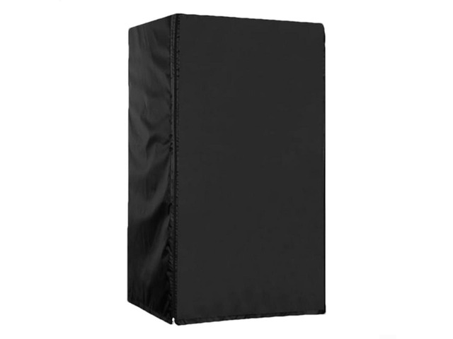 Waterproof 210D Oxford Cloth Refrigerator Cover For Vertical Outdoor Fridges,Weather Protection With Zipper And Air Vents, Black Four Sizes Are...