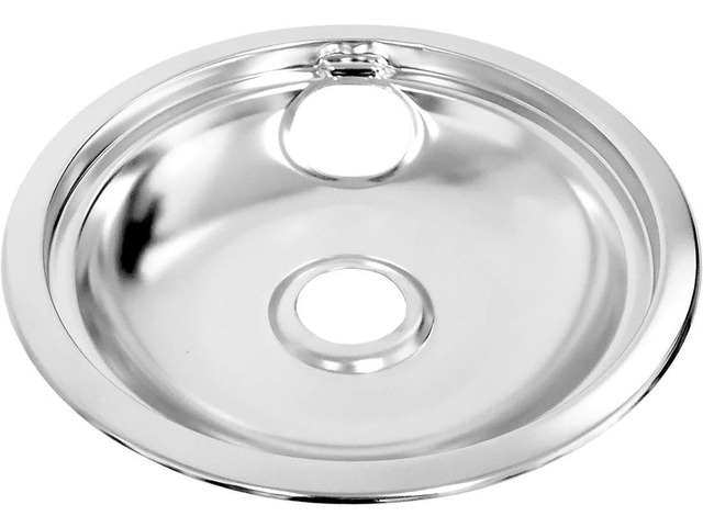 Stove 8' Chrome Drip Bowl Pan fits Whirlpool Crosley WPW10196405 AP6016814 W10196405