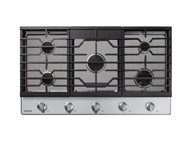 Stove Top Protector for Samsung Gas CookTop, Custom Fit Ultra Thin Reusable Burner Splatter Spill Guard Protective Cover Liner in Silver - NA30N7755TS