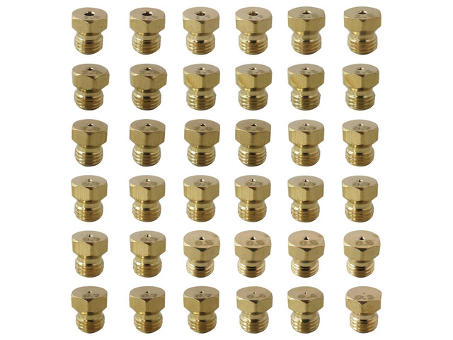 2026 Upgraded 36 PCS LP Gas Conversion Kit for Range/Cooktop/Stove Propane & Natural Gas Brass Orifice Nozzles (0.3mm-1.9mm, M6x0.75mm)...