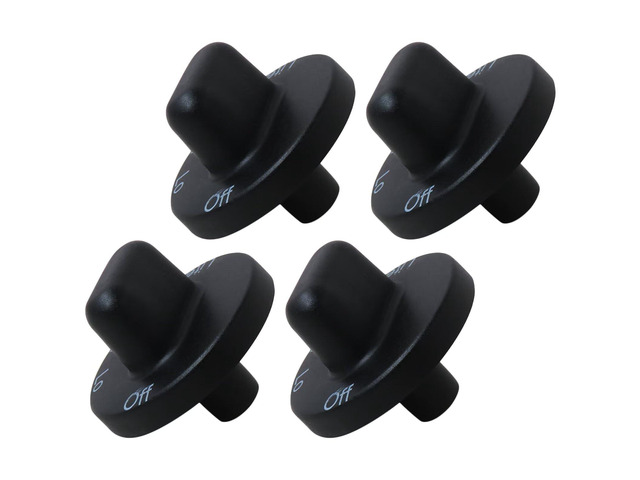 4-Pack 71001641 Black Gas Stove Knob Replacement for Jenn Air Downdraft Cooktop/Range/Stove, Models CVG CVG316B CVG4100B CVG4280B CVG4280S CVG4380...
