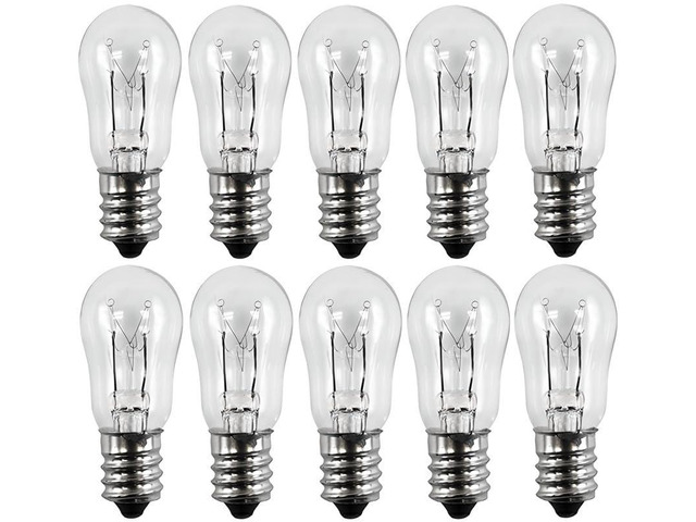 10-Pack WE05X20431 Dryer Drum Light Replacement 10W 120V E12 Specialty Appliance Bulb Replacement Part for Clothes Dryers