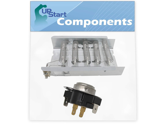 279838 Heating Element & 3387134 for Amana NED4600YQ0 Compatible with 279838 Dryer and 3387134 Heater Element and Thermostat Combo Pack Cycling...