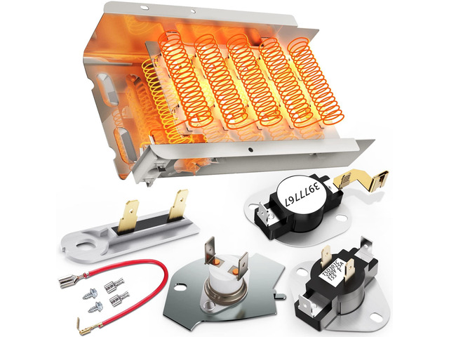 [UPGRADED] 279838 Dryer Heating Element for Whirlpool Kenmore Maytag Amana Roper, Dryer Heating Element Parts Include Dryer Thermostat Thermal...