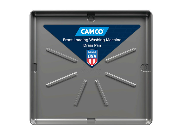 Low Profile Washing Machine Drain Pan w/PVC Fitting - Made in USA 29 inch x 33 inch ID and 31 inch x 35 inch OD - Protects Your Floors from...