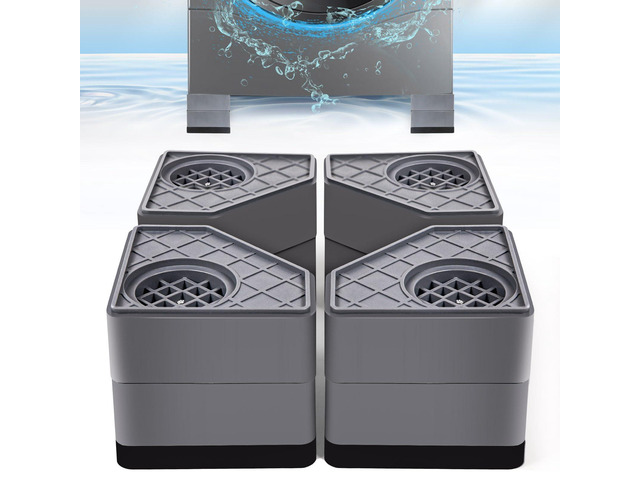 4Pcs Anti Vibration Pads for Washing Machine, Stops Washer Dryer Moving, Prevents Noise, Vibration Transfer, Antivibration Stabilizer Support Feet...