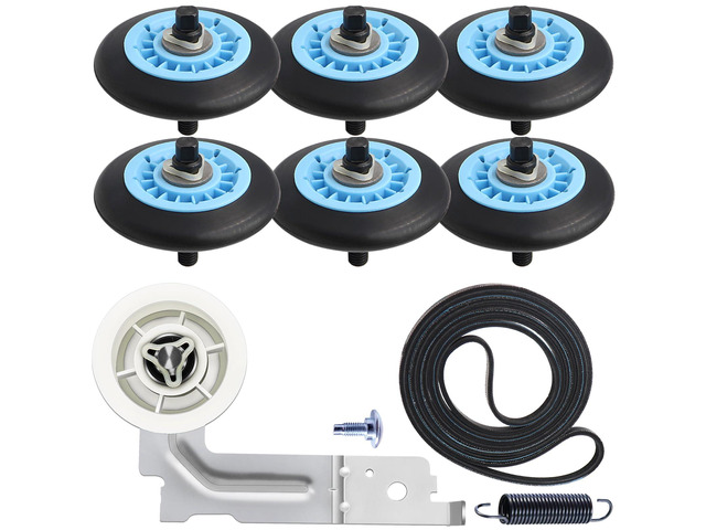 Upgraded Dryer Repair Kit Compatible with Samsung Dryer Roller Replacement Kit, for DC97-16782A Dryer Roller, DC93-00634A Idler Pulley, 6602-001655...