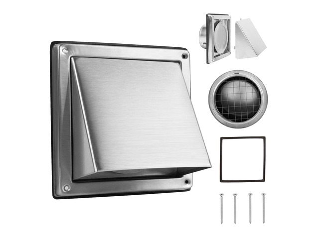 6-Inch Exhaust Dryer Vent Cover Outside 304 Stainless Steel Upgrade Removable Cover and Bird Screen Mesh for Bathroom, Kitchen, Office, Garage,...