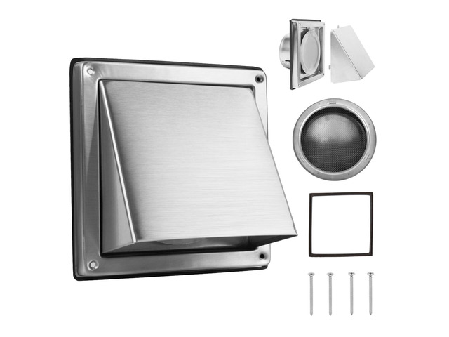4-Inch Exhaust Dryer Vent Cover Outside 304 Stainless Steel Upgrade Removable Cover and Insect Screen Mesh for Bathroom, Kitchen, Office, Garage,...
