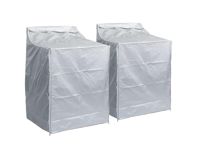 [NEW] 2PCS Cover for Top-Load Washer/Dryer - 29x 28x 43 Silver Pack of 2 - Premium Outdoor Protection for Most Top-Load Washers & Dryers -...