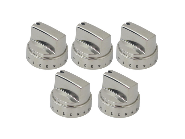 New 5 Pcs WB03X24818 Stove Knob Replacement Fit for GE Gas Stoves JGB660EEJ2ES JGB660EEJ3ES, Replace AP5989029, PS11729081, Reinforced D-Shape...