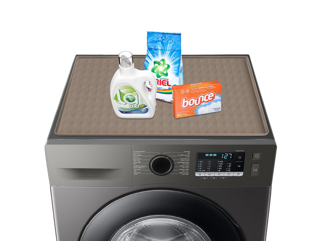 Washer and Dryer Covers for the Top, 23.6'' x 19.7'' Silicone Rubber Mat for Laudry Machine & Dryer,Non-slip Heavy Duty Waterproof Washable Top...