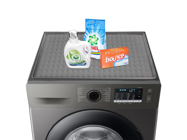 Washer and Dryer Top Protector Mat,23.6 x 19.7' Silicone Rubber Mat for Laudry Machine & Dryer,Non Slip Heavy Duty Waterproof Washable Top Cover...