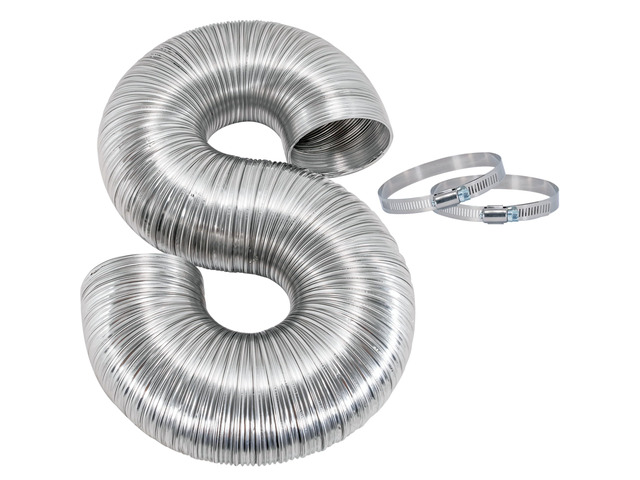 8 Foot ArmorFlex Dryer Vent, Flexible Aluminum Duct with Clamps, Semi-Rigid, 69028